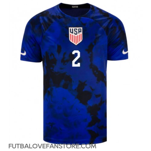Spojené štáty Sergino Dest #2 Vonkajší futbalový dres MS 2022 Krátky Rukáv